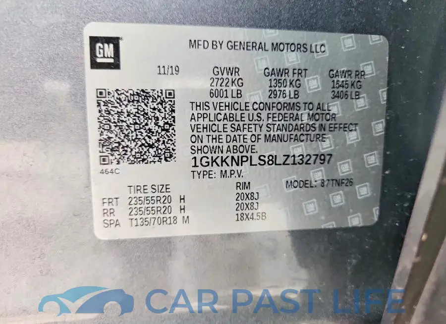 1GKKNPLS8LZ132797# 13