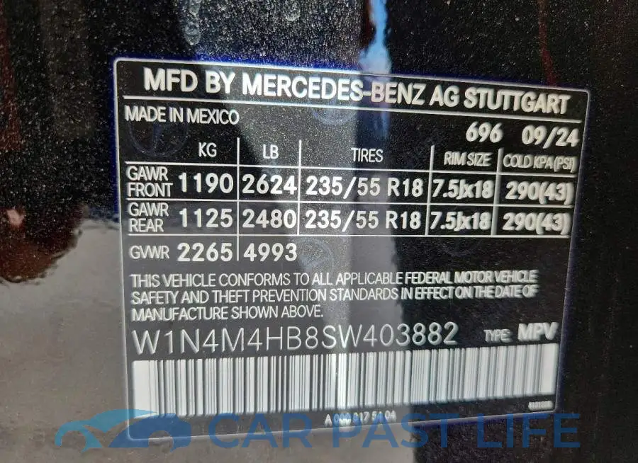 W1N4M4HB8SW403882# 12