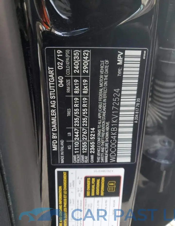 WDC0G4KB1KV172524# 13