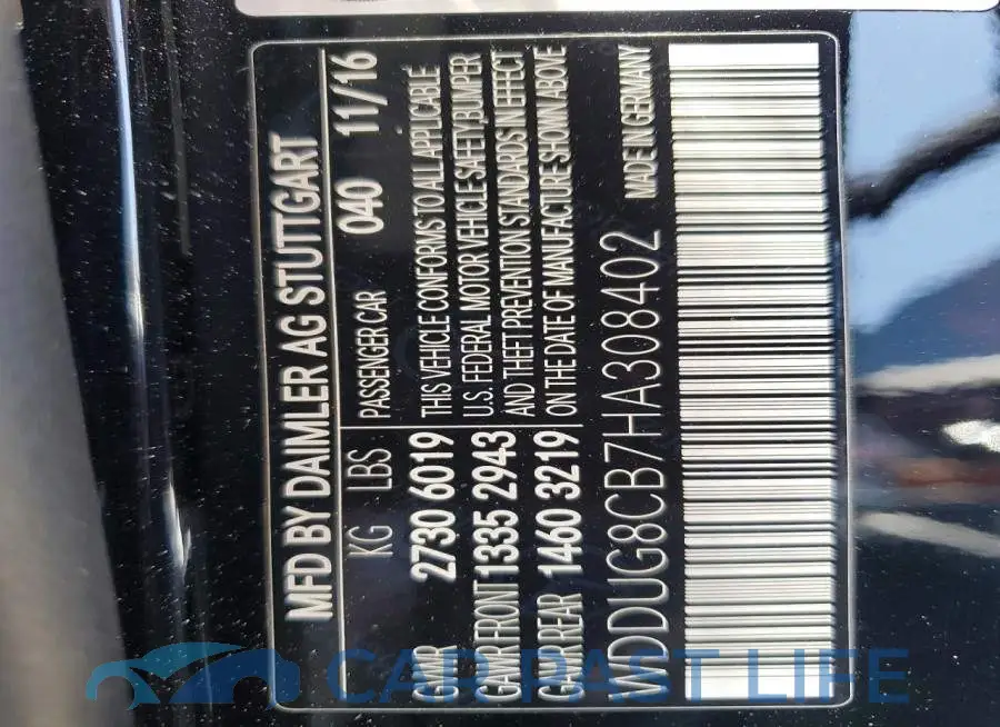 WDDUG8CB7HA308402# 13
