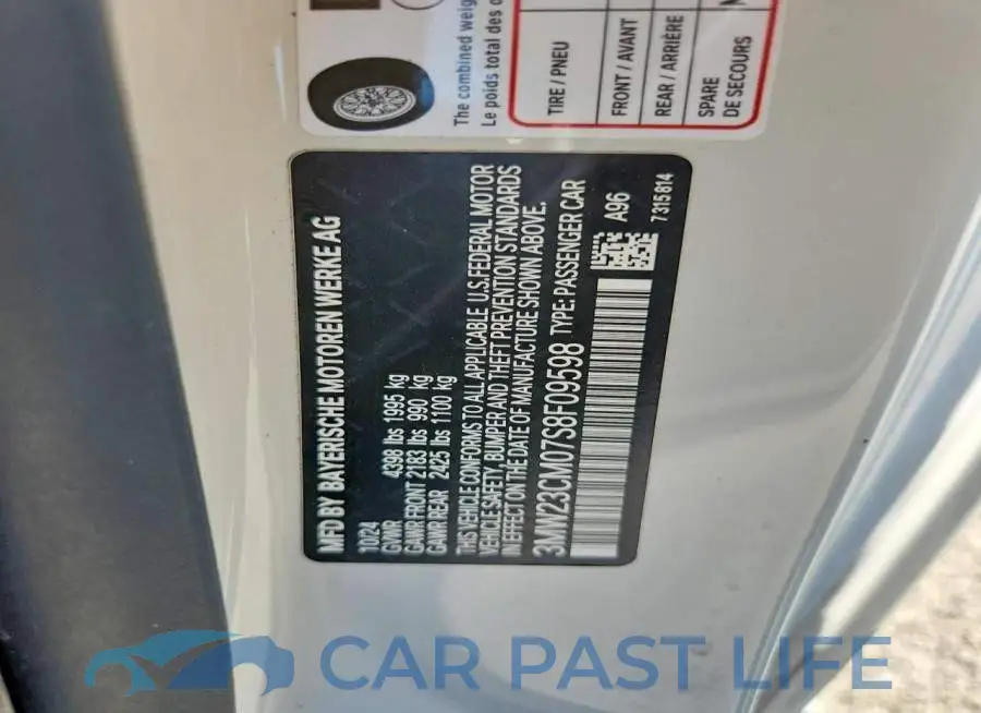 3MW23CM07S8F09598# 12