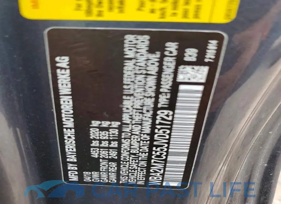 WBA2M7C55JVD51729# 12