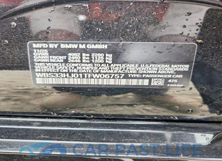 WBS33HJ01TFW06757# 12