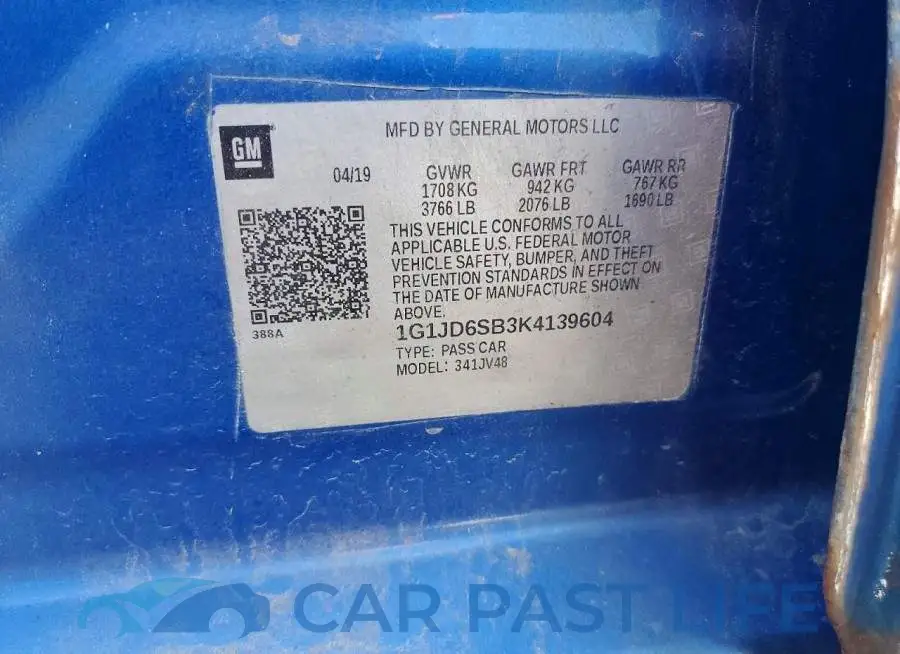 1G1JD6SB3K4139604# 12