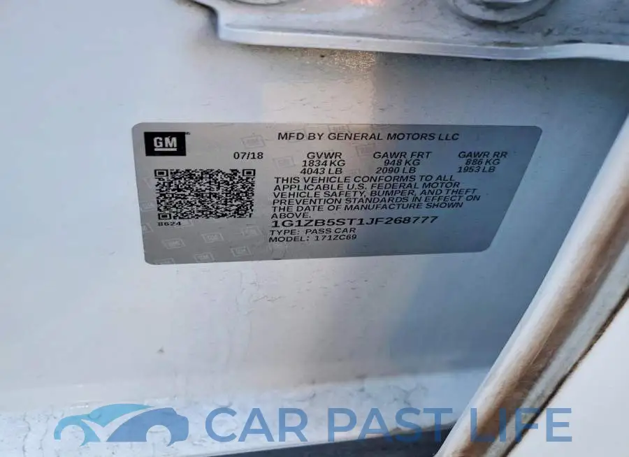 1G1ZB5ST1JF268777# 12