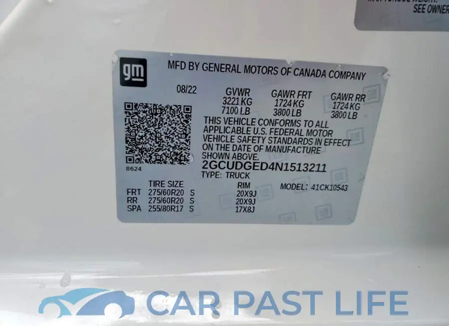 2GCUDGED4N1513211# 12