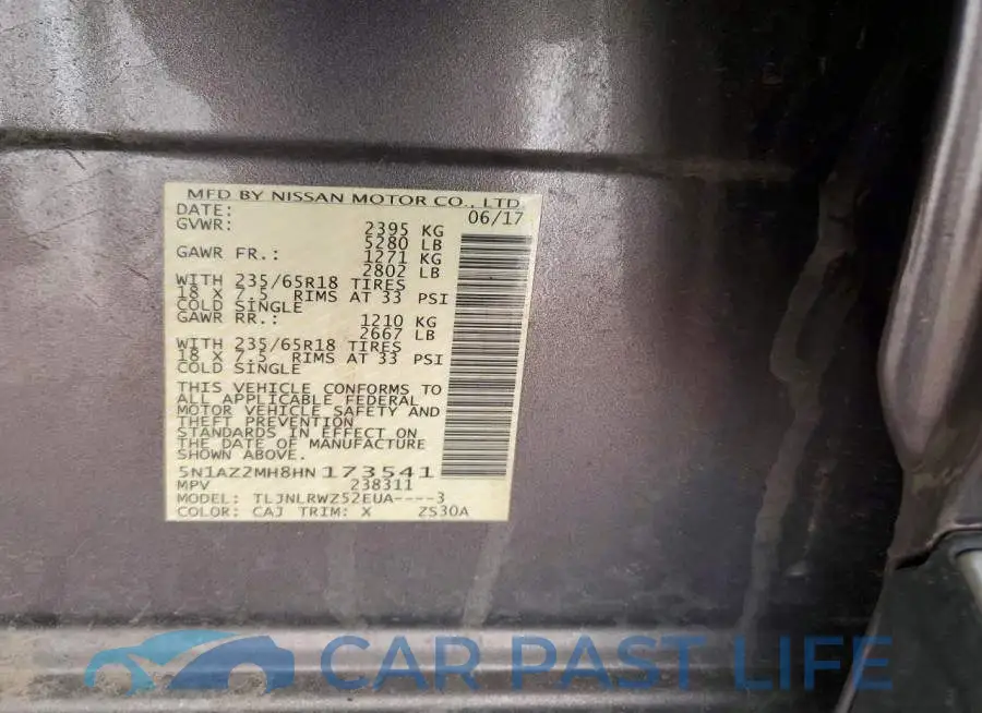 5N1AZ2MH8HN173541# 13