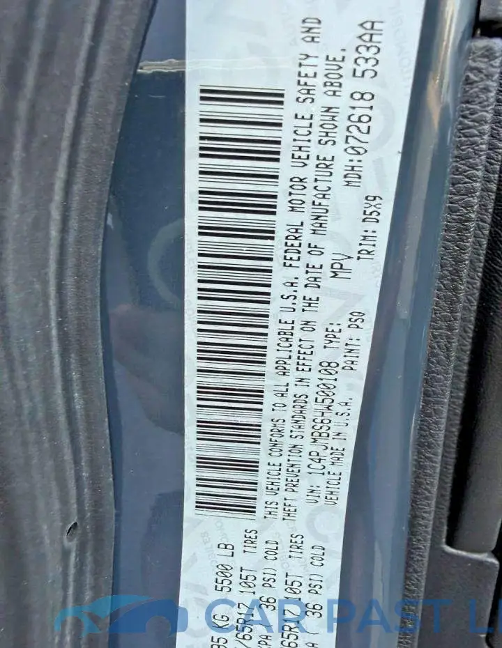 1C4PJMBS6HW500108# 10