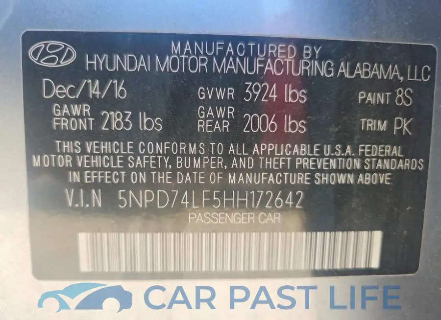 5NPD74LF5HH172642# 13