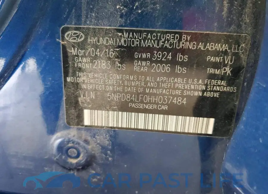 5NPD84LF0HH037484# 12