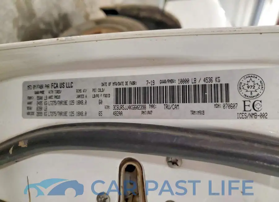 3C6UR5JJ4KG602398# 12