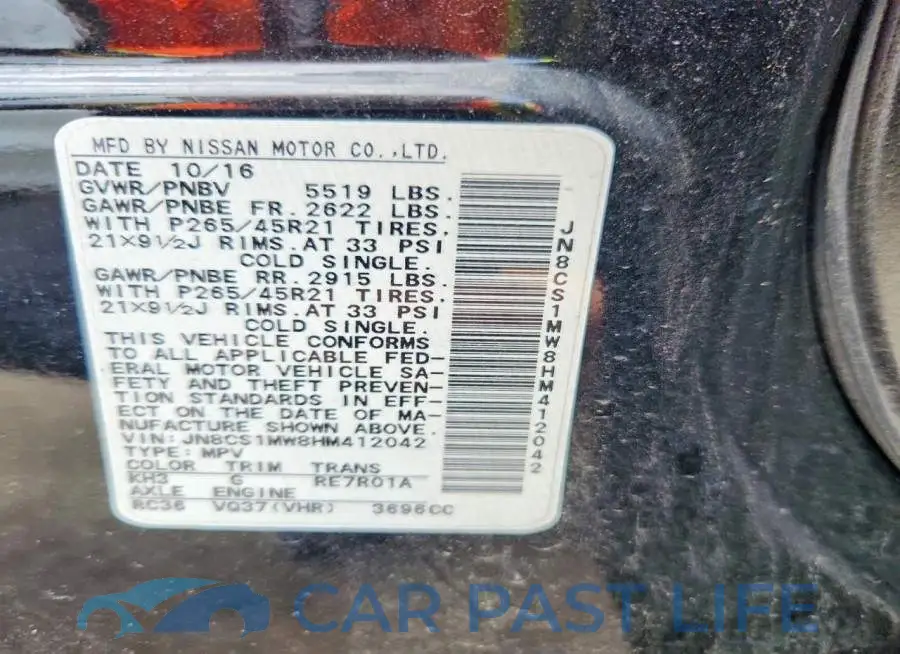 JN8CS1MW8HM412042# 13