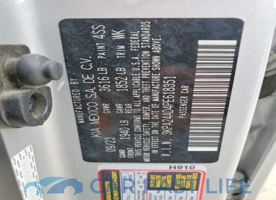 3KPA24AD4PE618351# 12