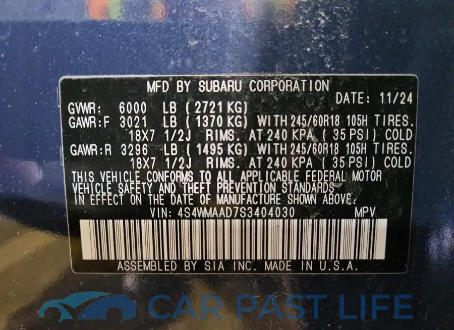 4S4WMAAD7S3404030# 13