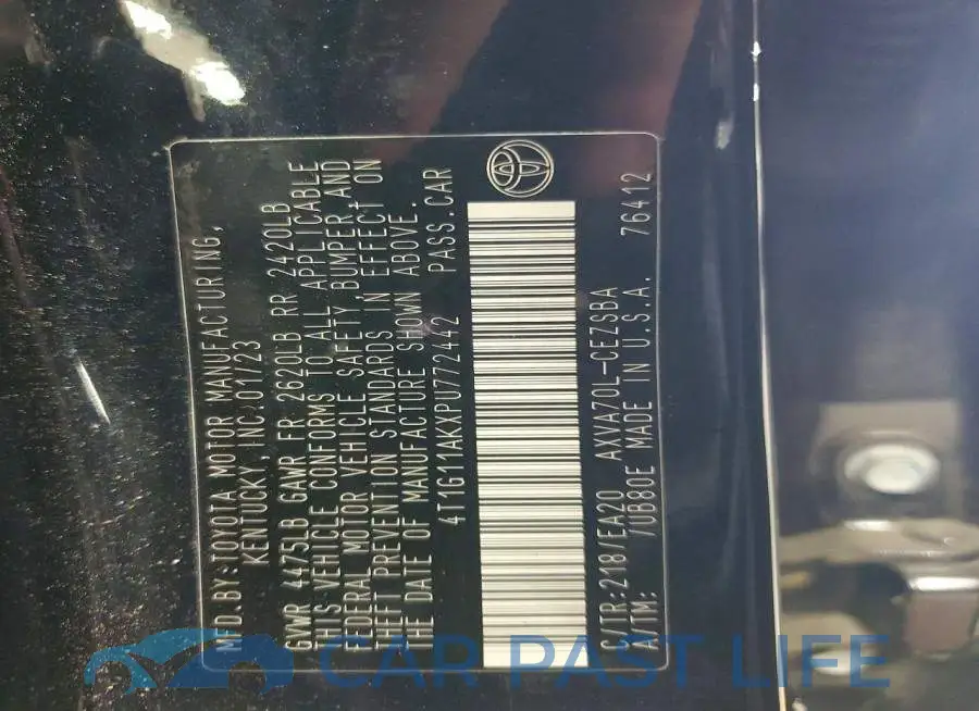 4T1G11AKXPU772442# 12