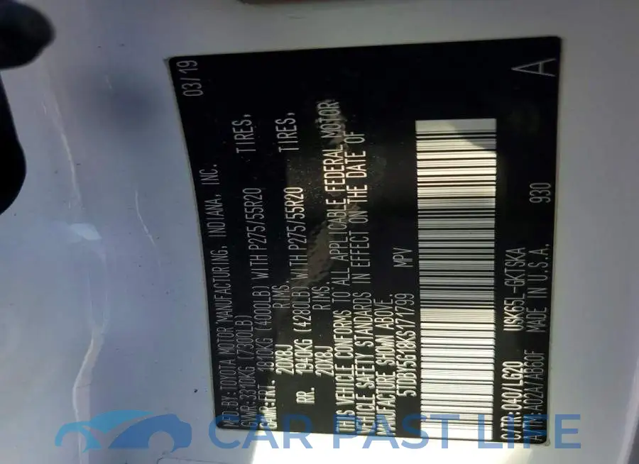 5TDBY5G18KS171799# 12