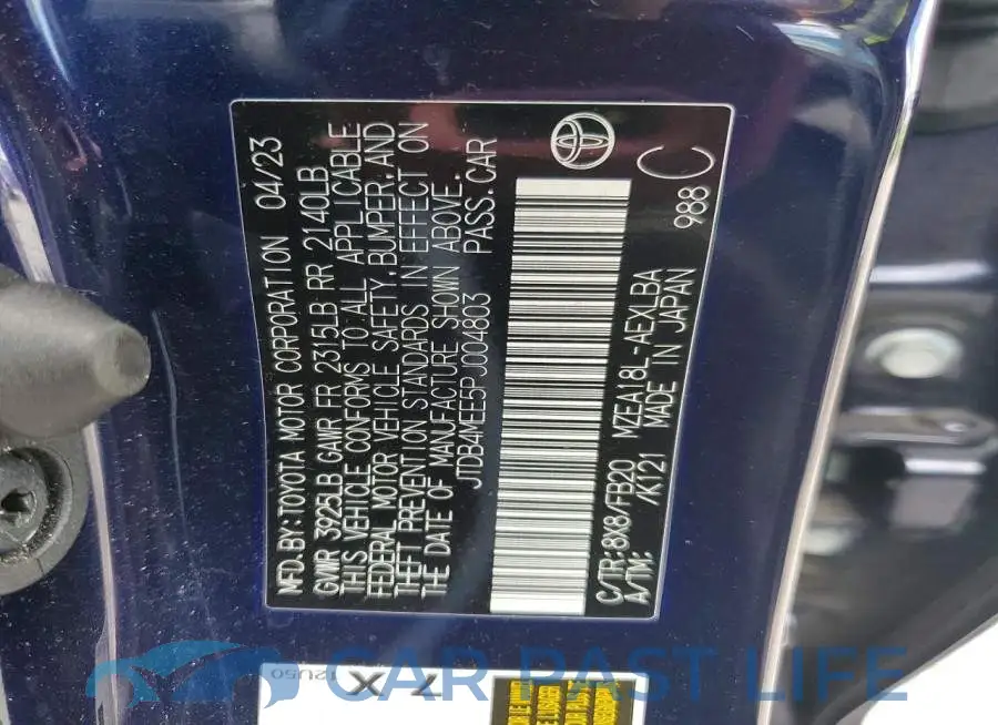JTDB4MEE5PJ004803# 12