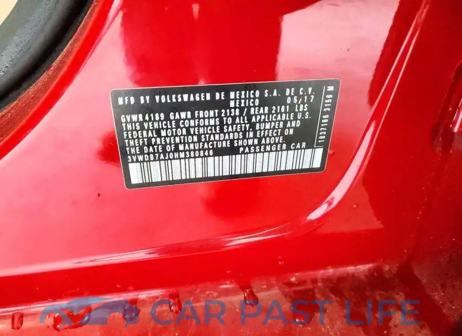 3VWDB7AJ0HM380846# 12