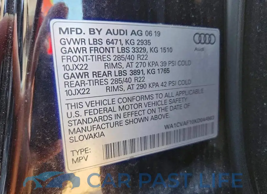 WA1CVAF10KD044963# 13