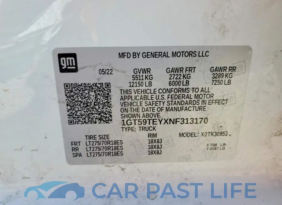 1GT59TEYXNF313170# 12