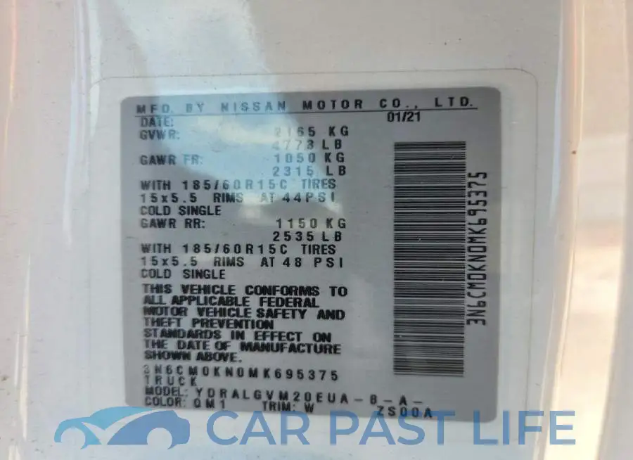 3N6CM0KN0MK695375# 14