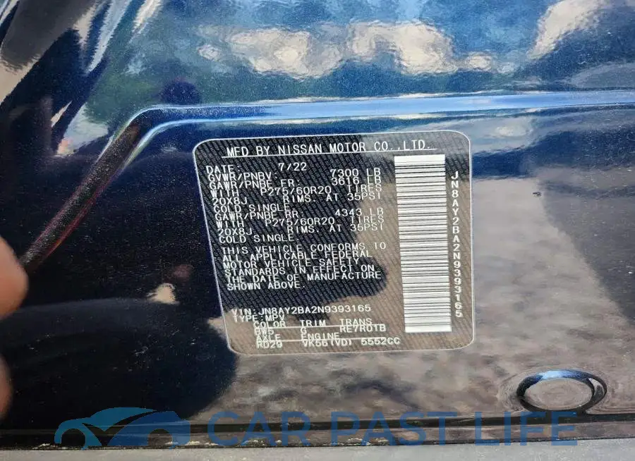 JN8AY2BA2N9393165# 12
