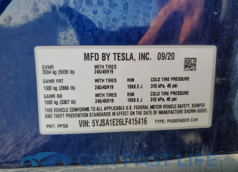 5YJSA1E26LF415416# 12