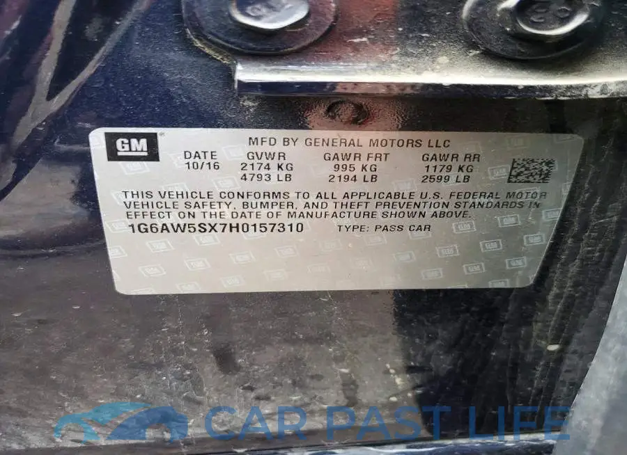 1G6AW5SX7H0157310# 12