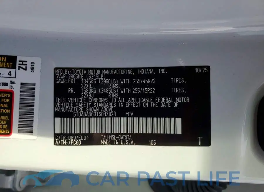 5TDABAB63TS017821# 13
