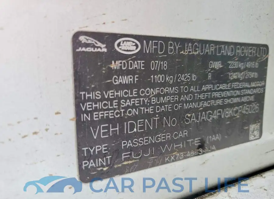 SAJAG4FV8KCP45026# 13