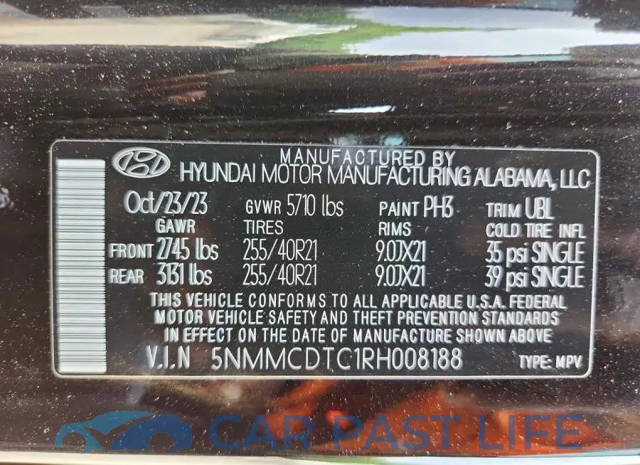 5NMMCDTC1RH008188# 13