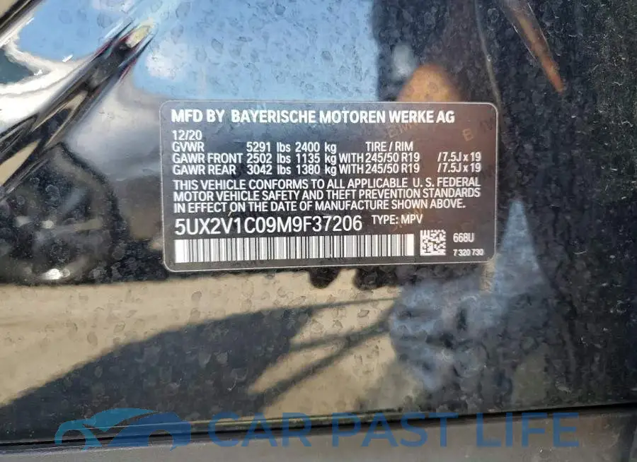 5UX2V1C09M9F37206# 13