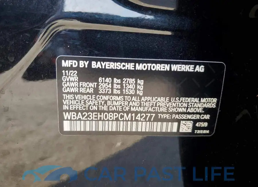 WBA23EH08PCM14277# 13