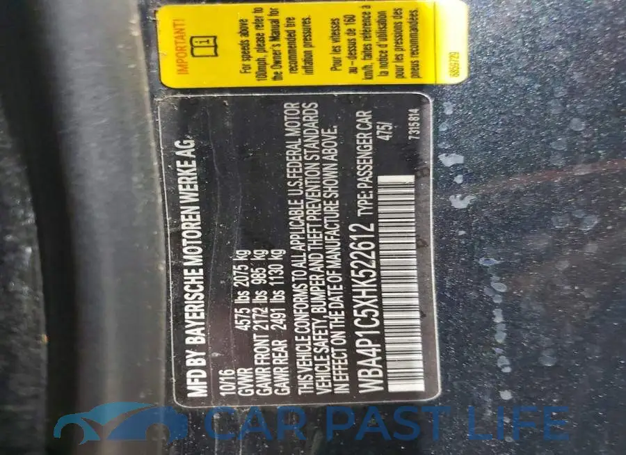 WBA4P1C5XHK522612# 12