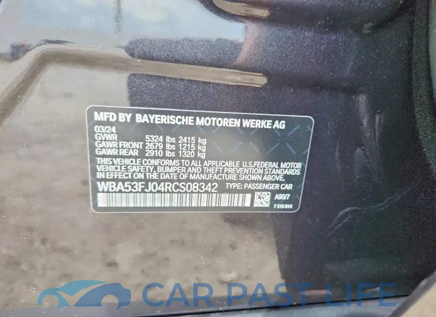 WBA53FJ04RCS08342# 12