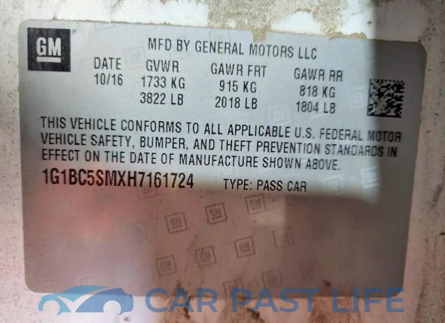 1G1BC5SMXH7161724# 13