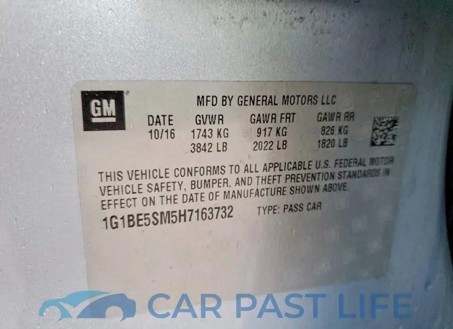 1G1BE5SM5H7163732# 12