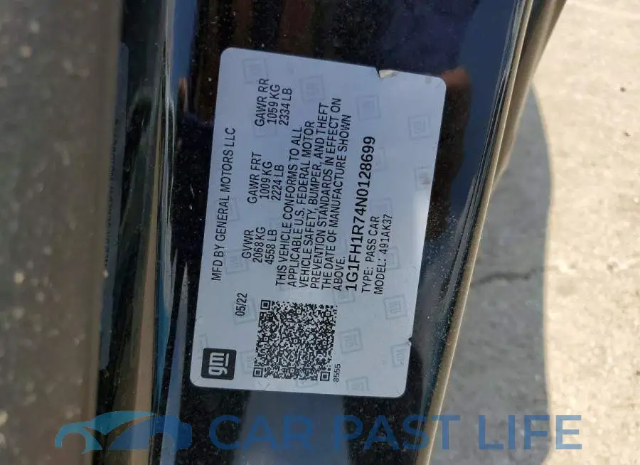 1G1FH1R74N0128699# 12