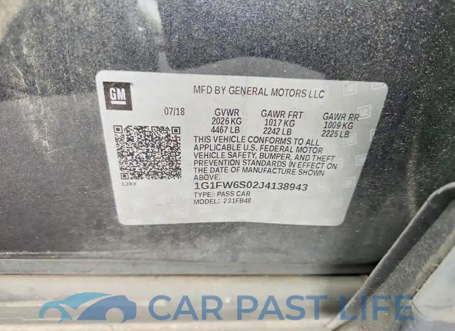 1G1FW6S02J4138943# 12