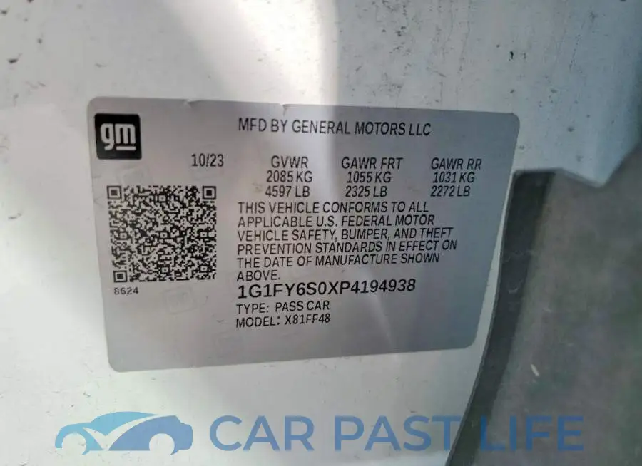 1G1FY6S0XP4194938# 12
