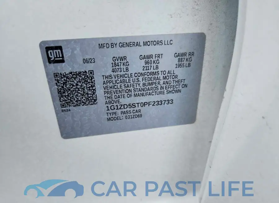 1G1ZD5ST0PF233733# 12