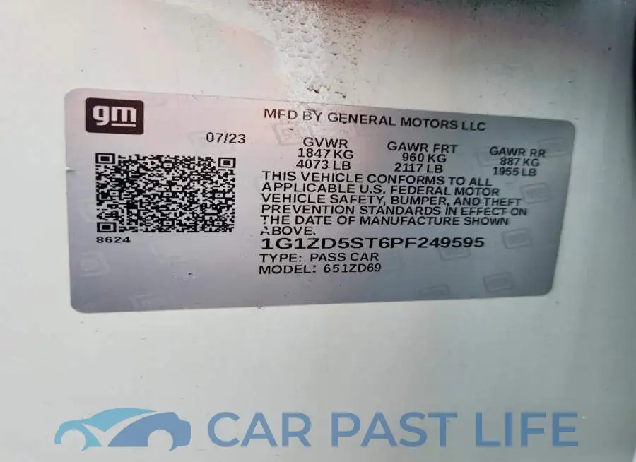 1G1ZD5ST6PF249595# 12