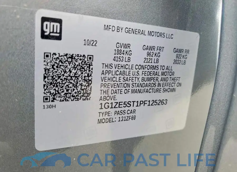 1G1ZE5ST1PF125263# 12