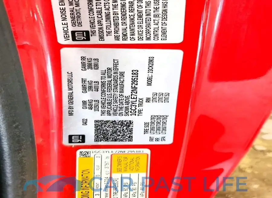 1GC3YLE72NF295183# 13