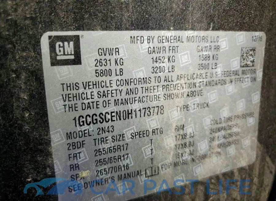 1GCGSCEN0H1173778# 12