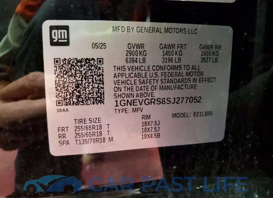1GNEVGRS8SJ277052# 13