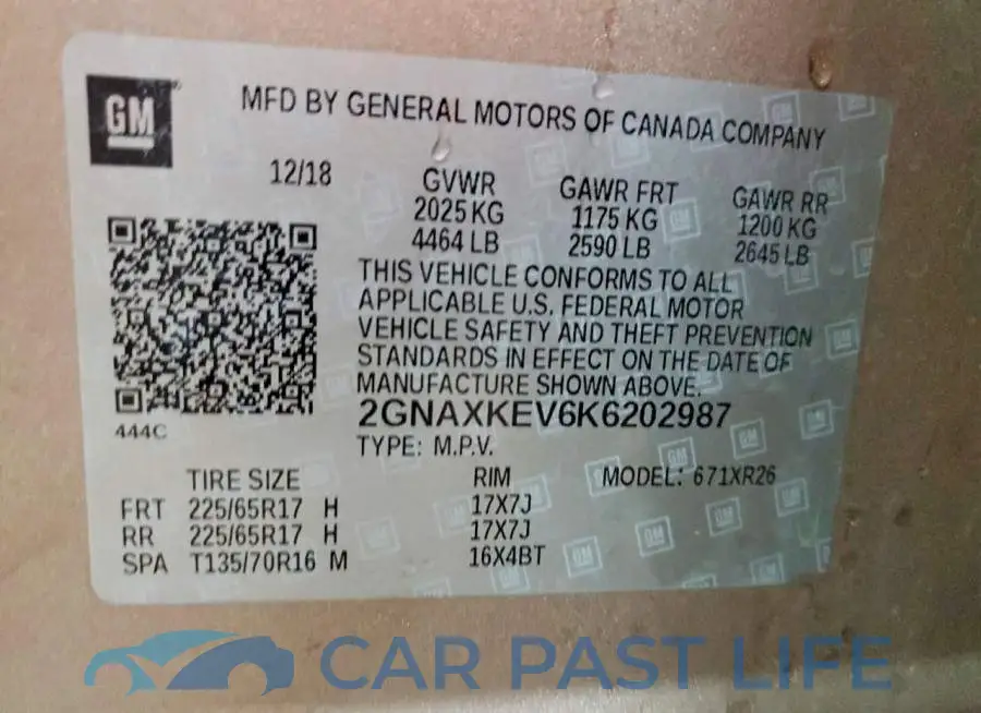 2GNAXKEV6K6202987# 13