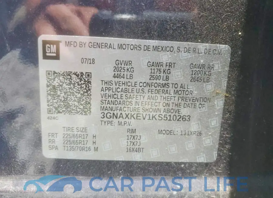 3GNAXKEV1KS510263# 14