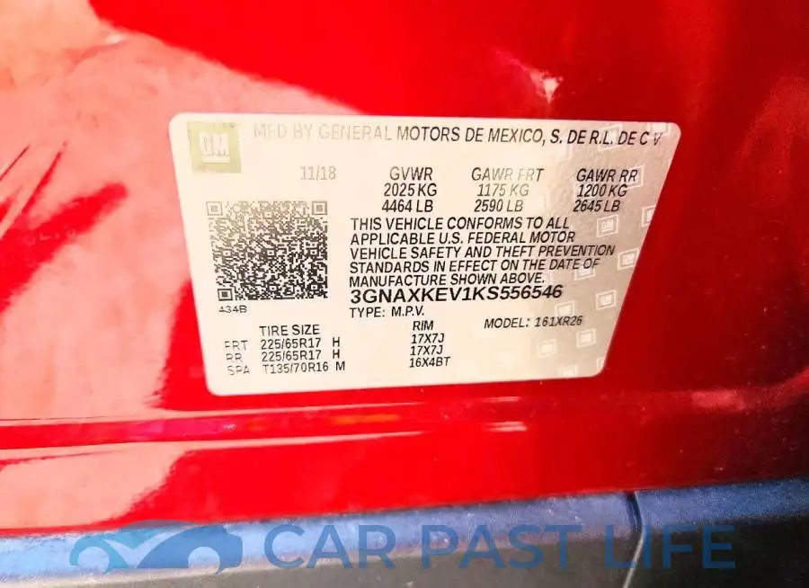 3GNAXKEV1KS556546# 13