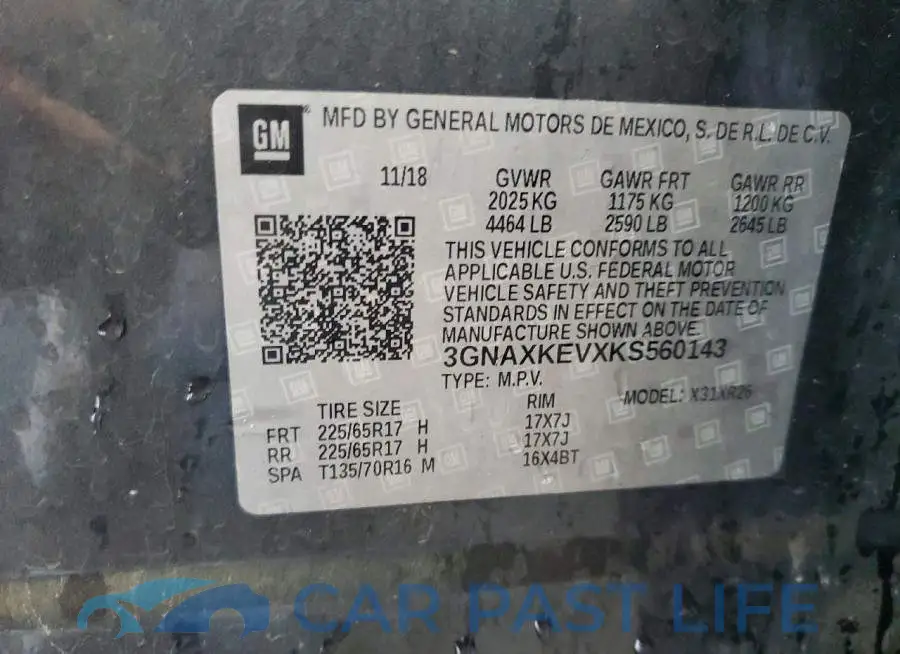 3GNAXKEVXKS560143# 14